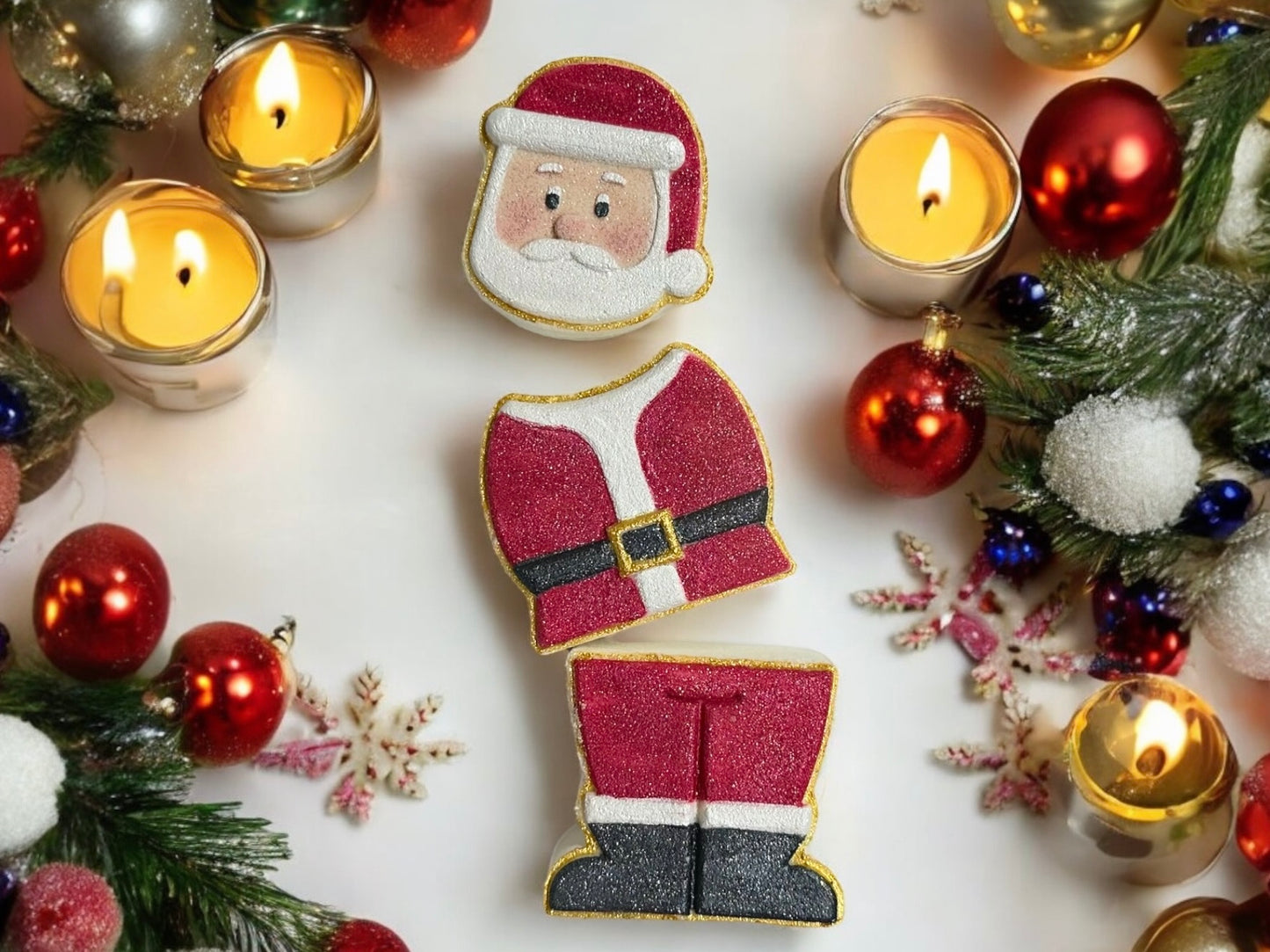 Santa Three Piece Bath Bomb Set