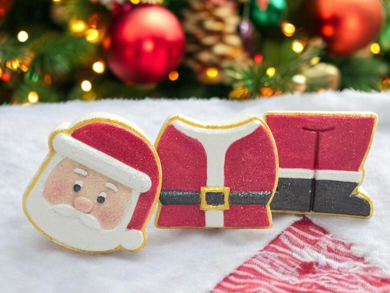Santa Three Piece Bath Bomb Set