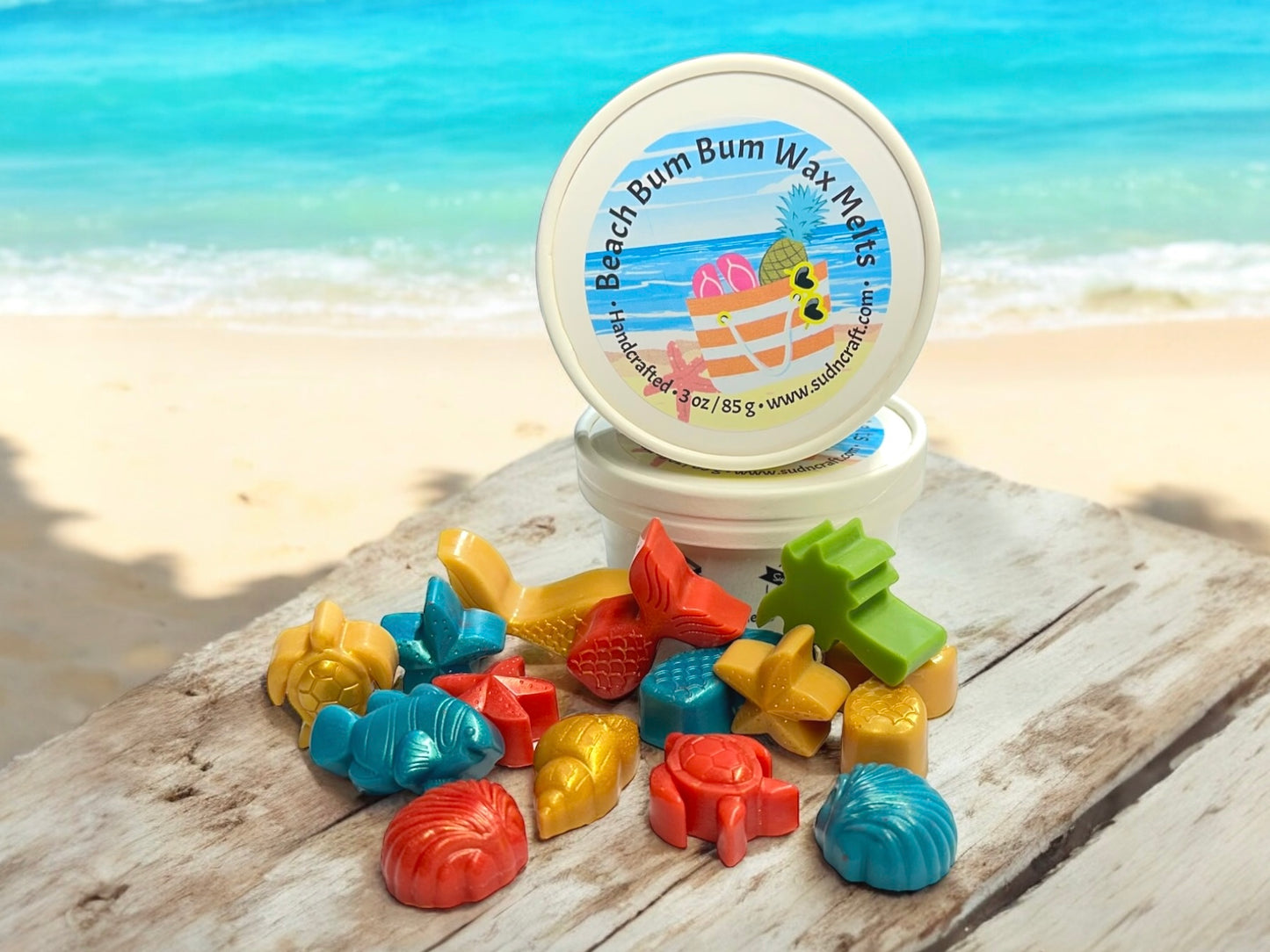 Beach Bum Bum Wax Melts, Handmade, Strongly Scented