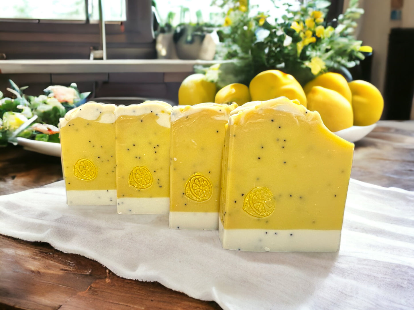 Lemon Poppy Seed Handcrafted Soap Bar