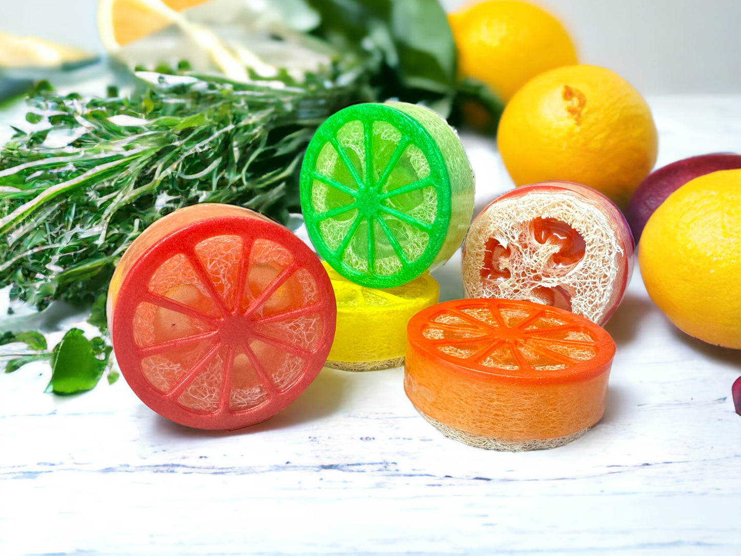 Fresh Lemon Glycerin Loofah Soap