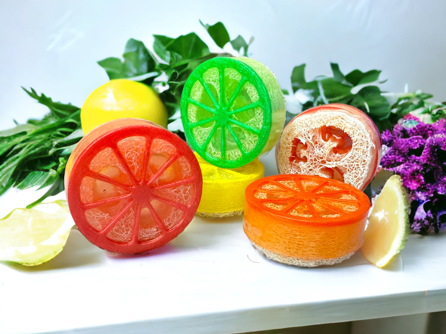 Pink Grapefruit Glycerin Loofah Soap