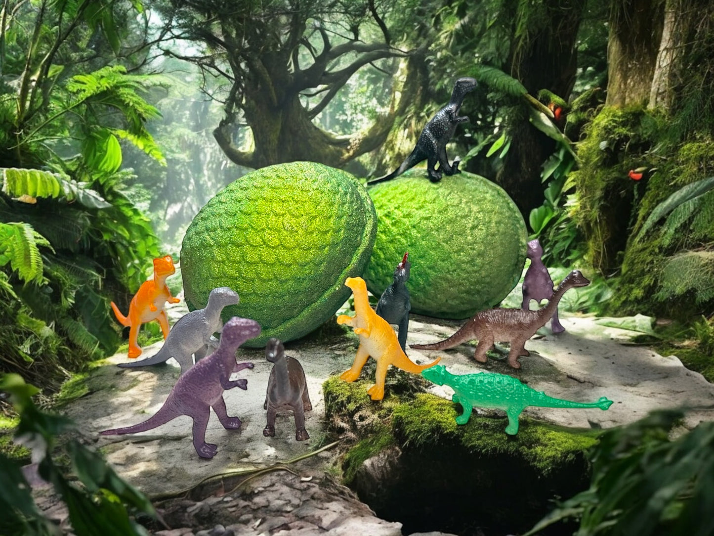 Dinosaur Egg Bath Bomb with Dinosaur Toy Inside
