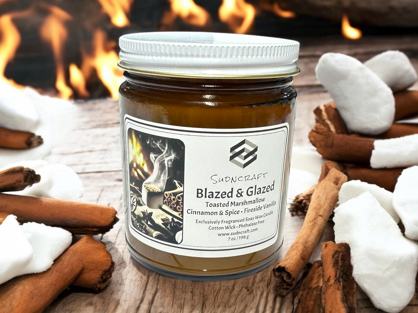 Indulge in the cozy warmth of our Sweet & Spice Candle Collection! Each hand-poured soy candle is infused with phthalate-free fragrance oils, delivering a long-lasting scent throw that fills your space with the comforting aromas of rich desserts, toasted spices, and sweet vanilla. Whether you crave the creamy nuttiness of Pistachio Ice Cream, the velvety sweetness of Slice of Heaven, the fireside indulgence of Blazed & Glazed, or the warm boozy notes of Baked & Buzzed,