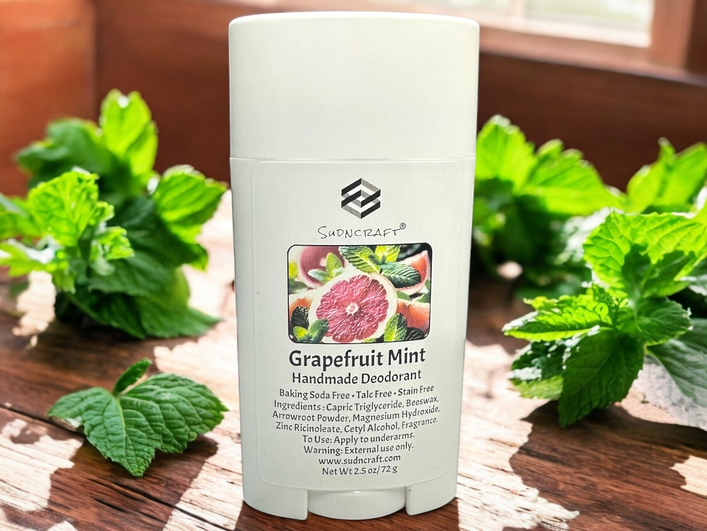 Grapefruit Mint Deodorant – Handmade, Aluminum-Free & Baking Soda-Free