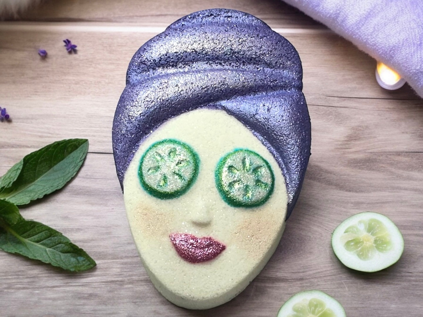 Need a little "me time"? Our Spa Day Bath Bomb is your personal pass to calm and quiet. Swirling with blue and white fizz, this bath bomb is made to melt away stress and turn your bathroom into a luxury retreat.