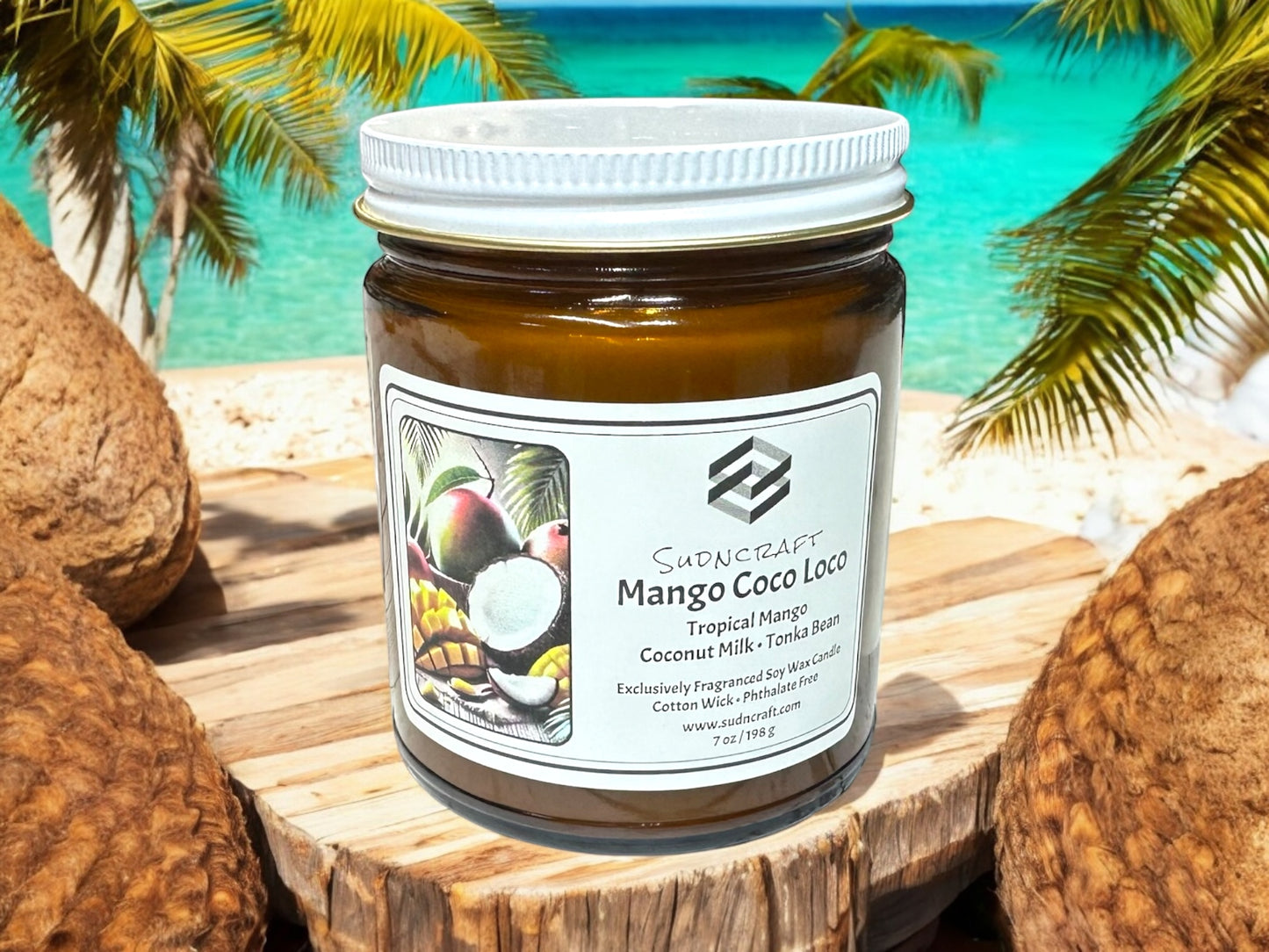 A tropical paradise of fresh mango, creamy coconut milk, and warm tonka bean