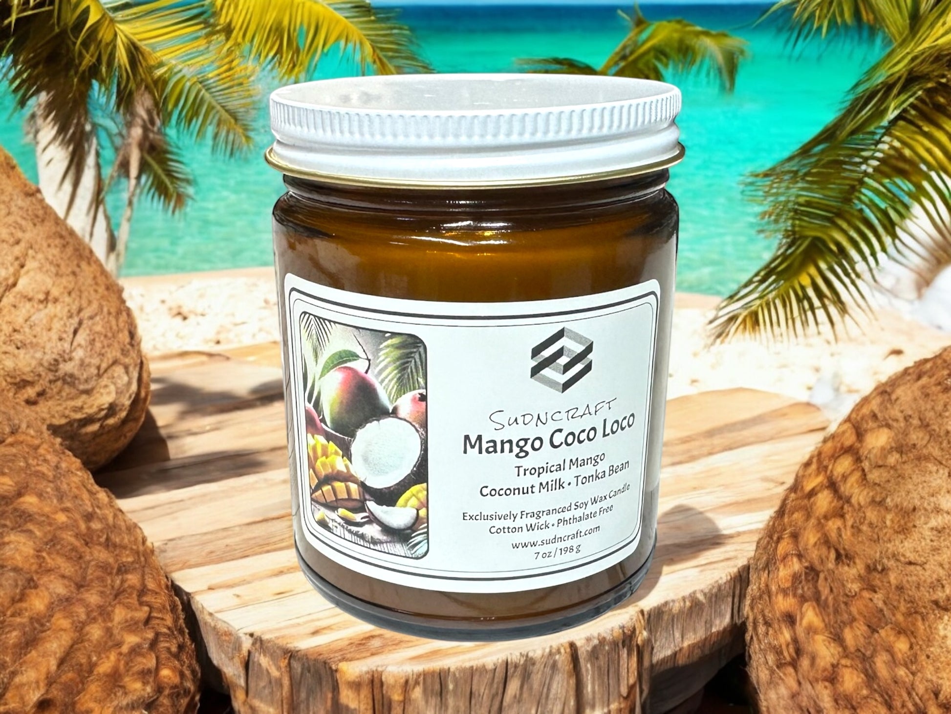A tropical paradise of fresh mango, creamy coconut milk, and warm tonka bean