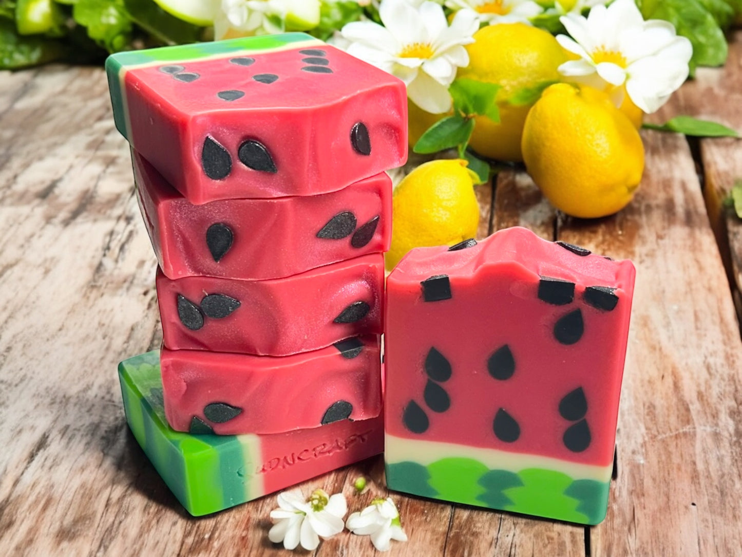 watermelon lemonade soap slice
handcrafted watermelon soap
fruit shaped handmade soap
summer scented glycerin soap
cute fruit soap bar
sweet and citrus soap
artisan soap for gifting
fun soap for kids and teens
juicy watermelon lemon scent
summer soap bar handmade
refreshing watermelon body soap
glycerin soap with summer fragrance