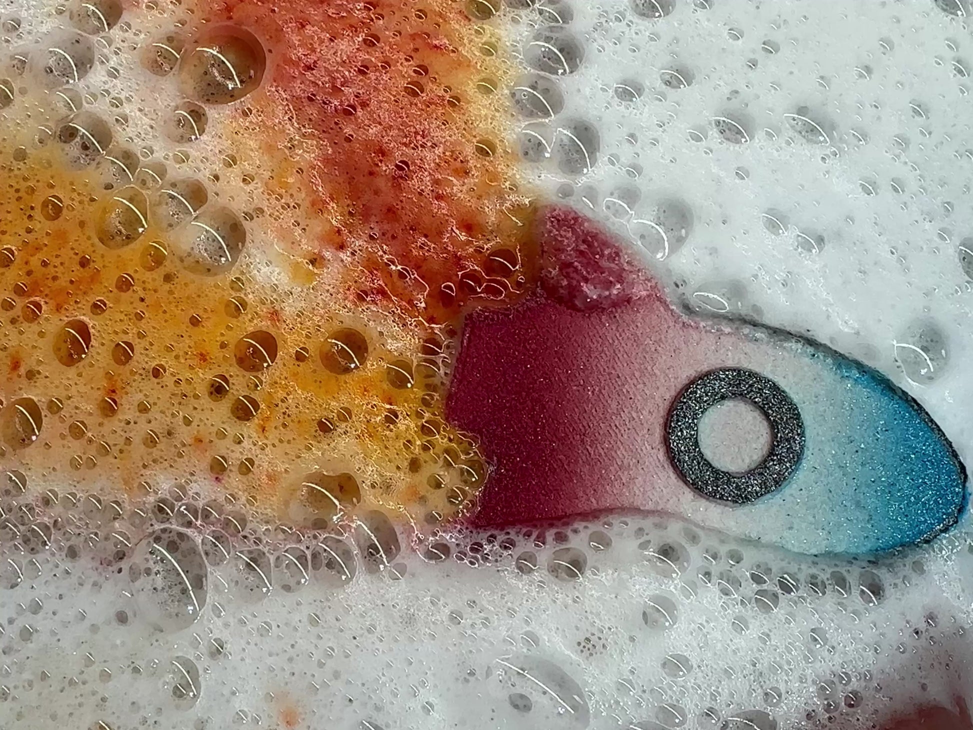 Blast Off Bath Bomb in Action
