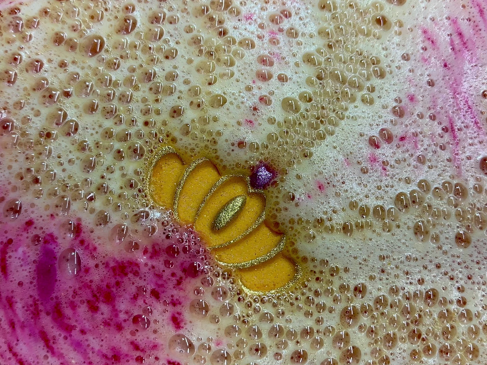Princess Crown Bath Bomb in Action