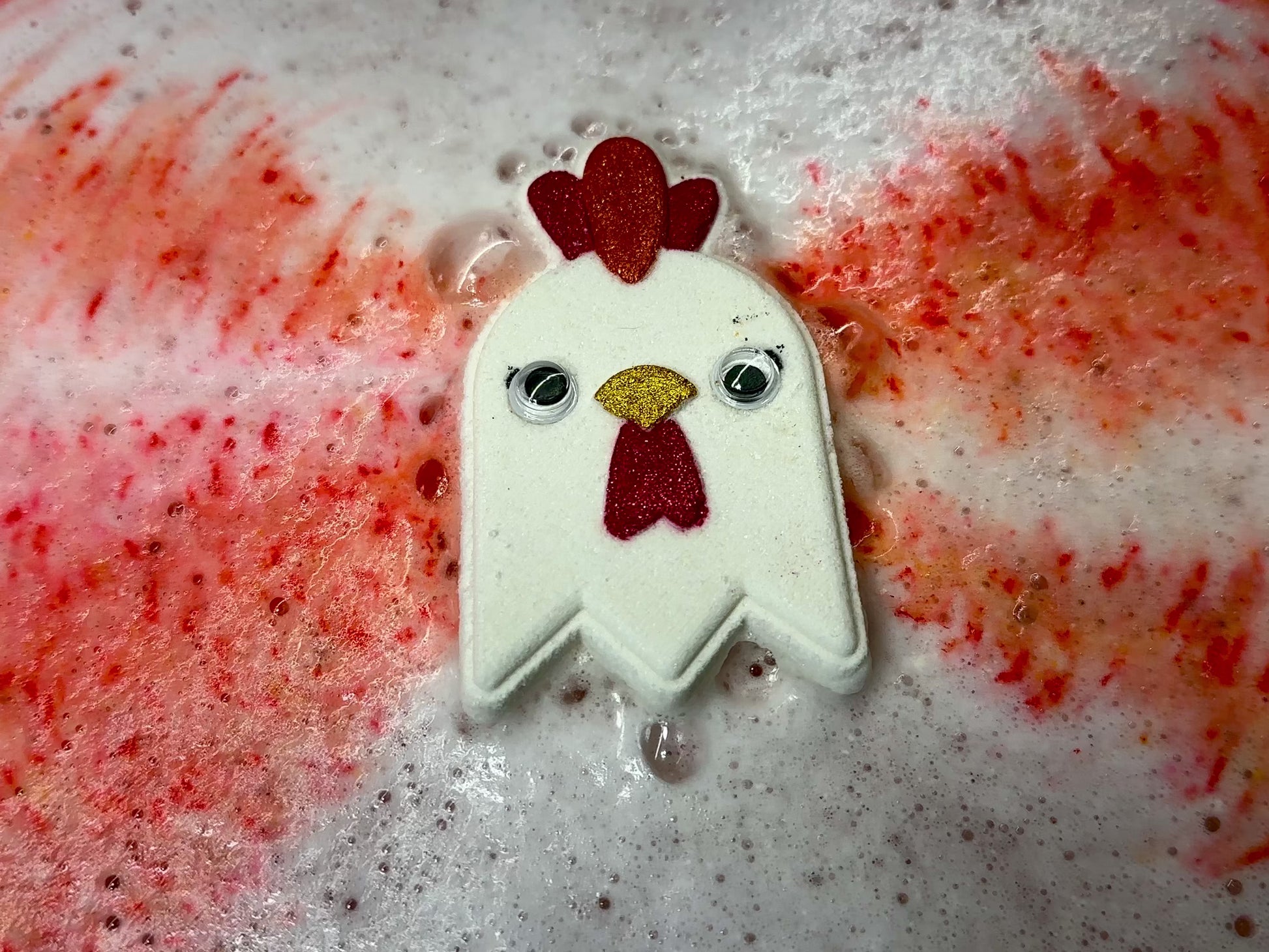 Chicken Bath Bomb In Action