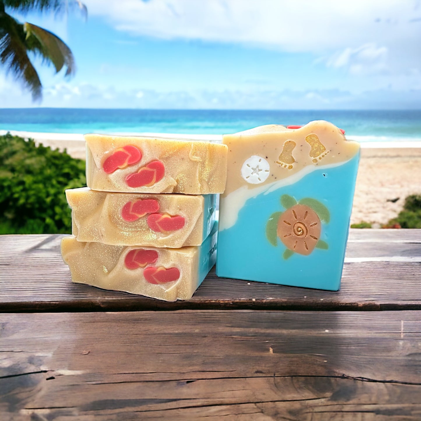 Escape to island paradise with our Sea Turtle Beach Handcrafted Soap Bar! This artisan soap features a tropical blend of sweet coconut and juicy island fruits, enhanced by the exotic floral notes of tiare and plumeria blossoms. Hand-poured in small batches, this beachy bar is perfect for anyone who loves coastal vibes and summer scents. Gentle on the skin and rich in lather—it's your daily getaway in a bar!
