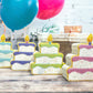 Birthday Cake Bath Bomb with Rainbow Colors Inside