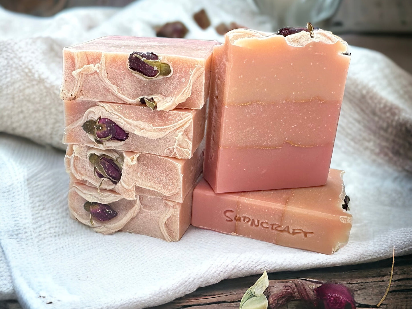 Triple Butter Rose Handcrafted Soap Bar