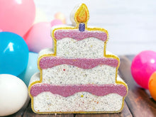 Load image into Gallery viewer, Birthday Cake Bath Bomb with Rainbow Colors Inside
