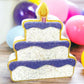 Birthday Cake Bath Bomb with Rainbow Colors Inside