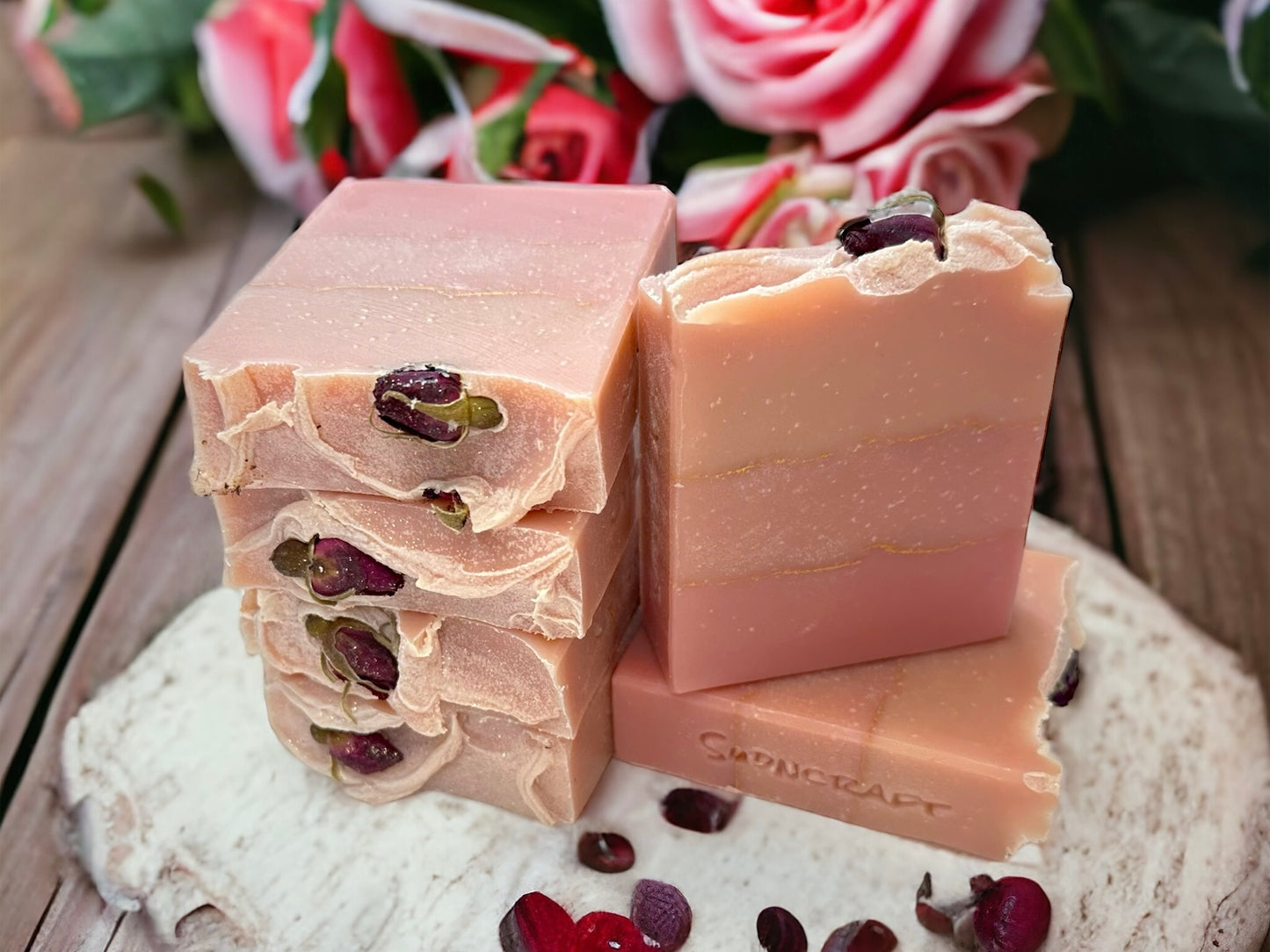 Triple Butter Rose Handcrafted Soap Bar