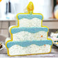 Birthday Cake Bath Bomb with Rainbow Colors Inside