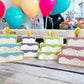 Birthday Cake Bath Bomb with Rainbow Colors Inside