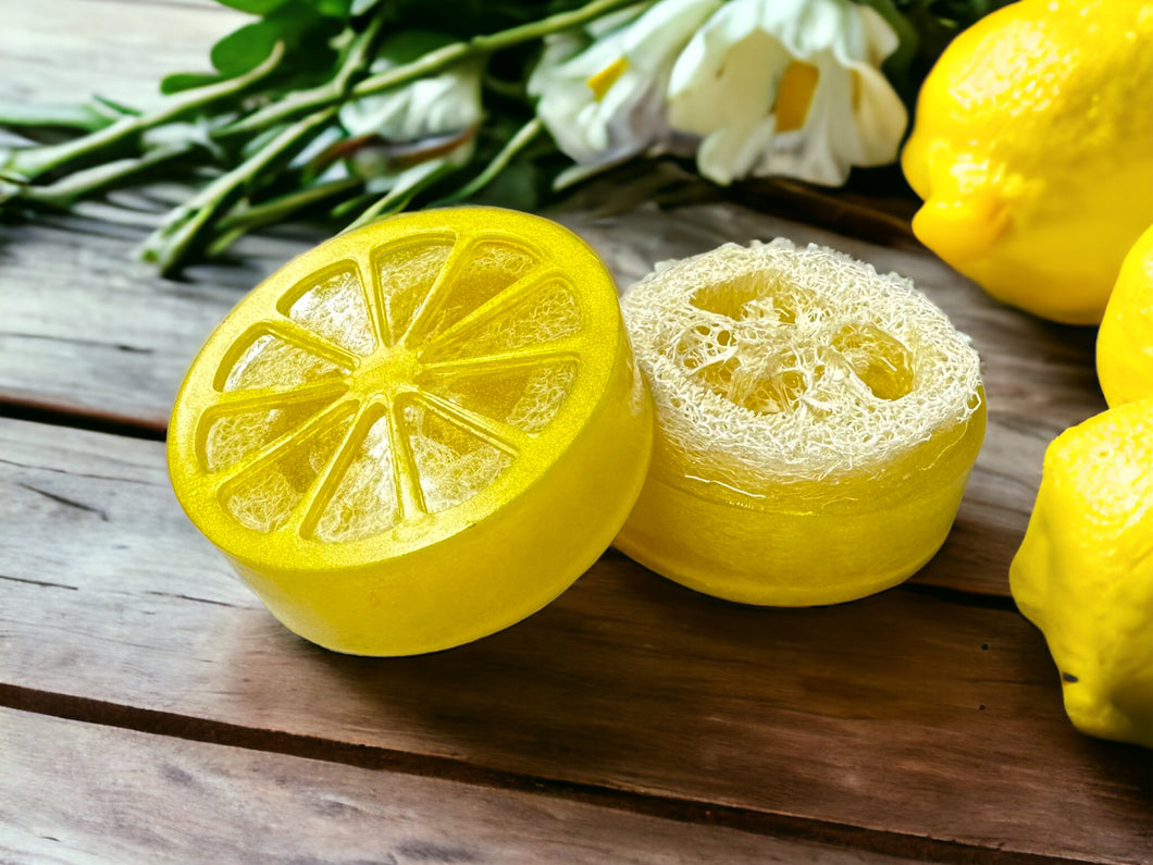 Fresh Lemon Glycerin Loofah Soap