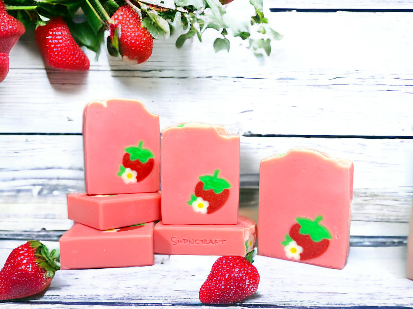 Strawberry Shortcake Handcrafted Soap Bar