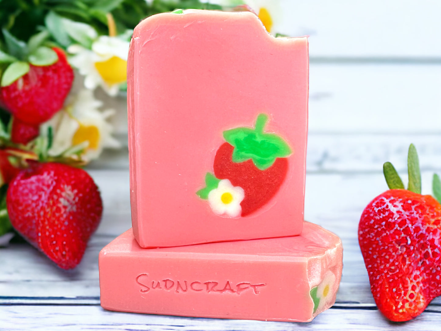 Strawberry Shortcake Handcrafted Soap Bar