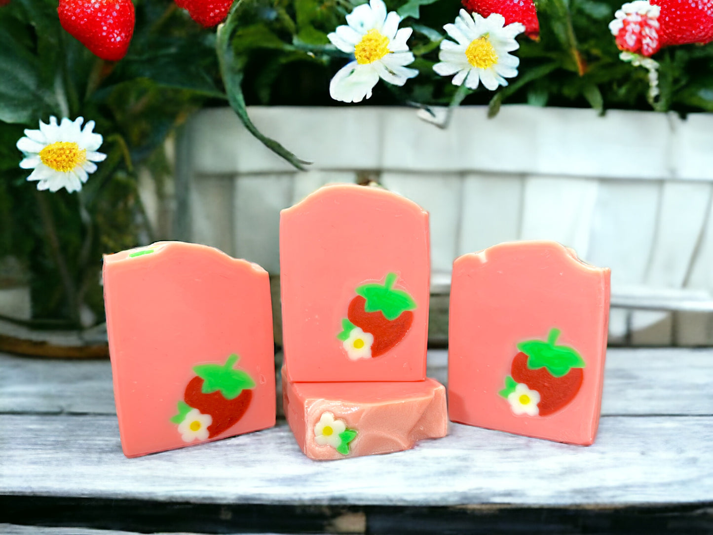 Strawberry Shortcake Handcrafted Soap Bar