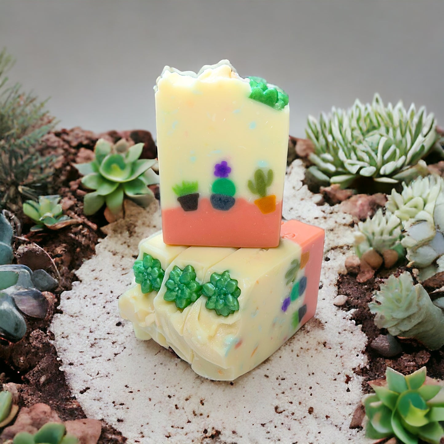 Succulents Handcrafted Soap Bar