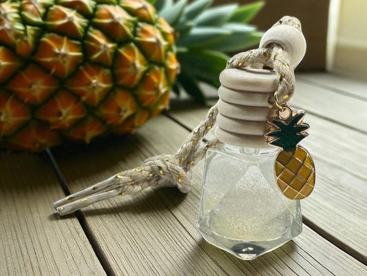 Pineapple Sage Car Diffuser, Handmade, Pineapple Charms