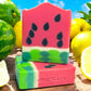 Watermelon Lemonade Soap – Handcrafted Glycerin Soap Slice – Fruit Shaped Soap – Summer Scented Soap – Fun Novelty Gift – Handmade Soap Bar