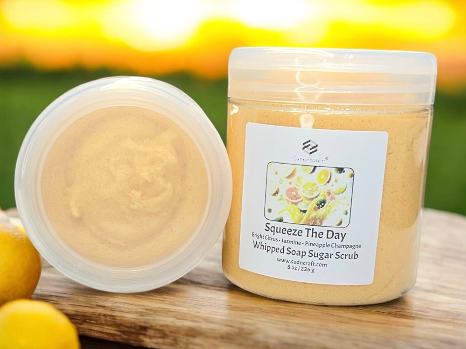 Made with real orange and lemon powder. 
#SmallBatchBeauty
#CoconutScrub
#MintScrub
#LavenderSkincare
#HappySkin
#SelfCareRitual
#SkinLove
#WestonNebraskaMade
