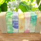 Discover the Sudsy Staples Handcrafted Soap Collection – a luxurious selection of artisan soaps made with Shea Butter, Coconut Milk, Aloe Vera, Goat Milk, and Colloidal Oatmeal to nourish and pamper your skin. Choose from refreshing citrus, floral, minty, honey-oat, and unscented bars. Perfect for sensitive skin, daily use, and self-care. Shop now for high-quality, small-batch soap with skin-loving ingredients!