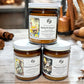 Fill your home with the inviting aroma of fresh-baked treats with our Sweet & Spice Candle Collection! Featuring four indulgent scents, these luxury soy candles are made with cotton wicks for a clean, even burn and phthalate-free fragrance blends to create a warm and cozy atmosphere. Whether you're drawn to toasted marshmallow and cinnamon spice, rich buttercream vanilla, or the deep warmth of buttered bourbon, these handcrafted candles are the perfect way to add a little sweetness and spice to your space