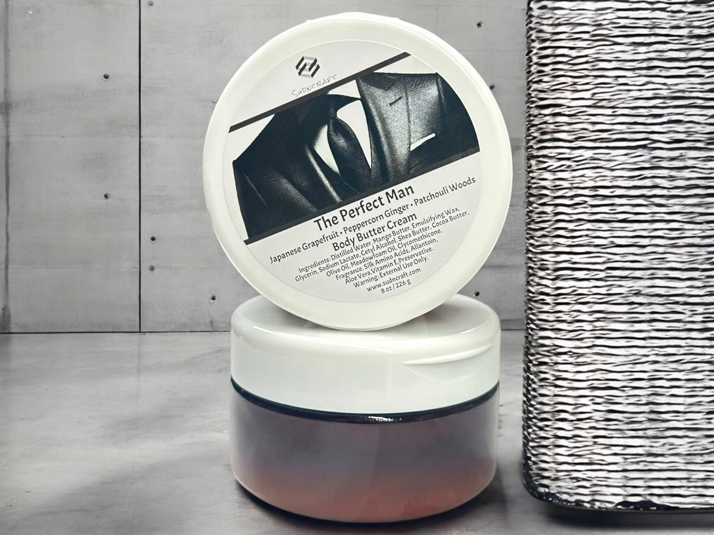 A smooth blend of confidence and class. Like a fresh shave and a wink in a bottle. Mens Body Butter. A dupe of Bleu de Chanel.
