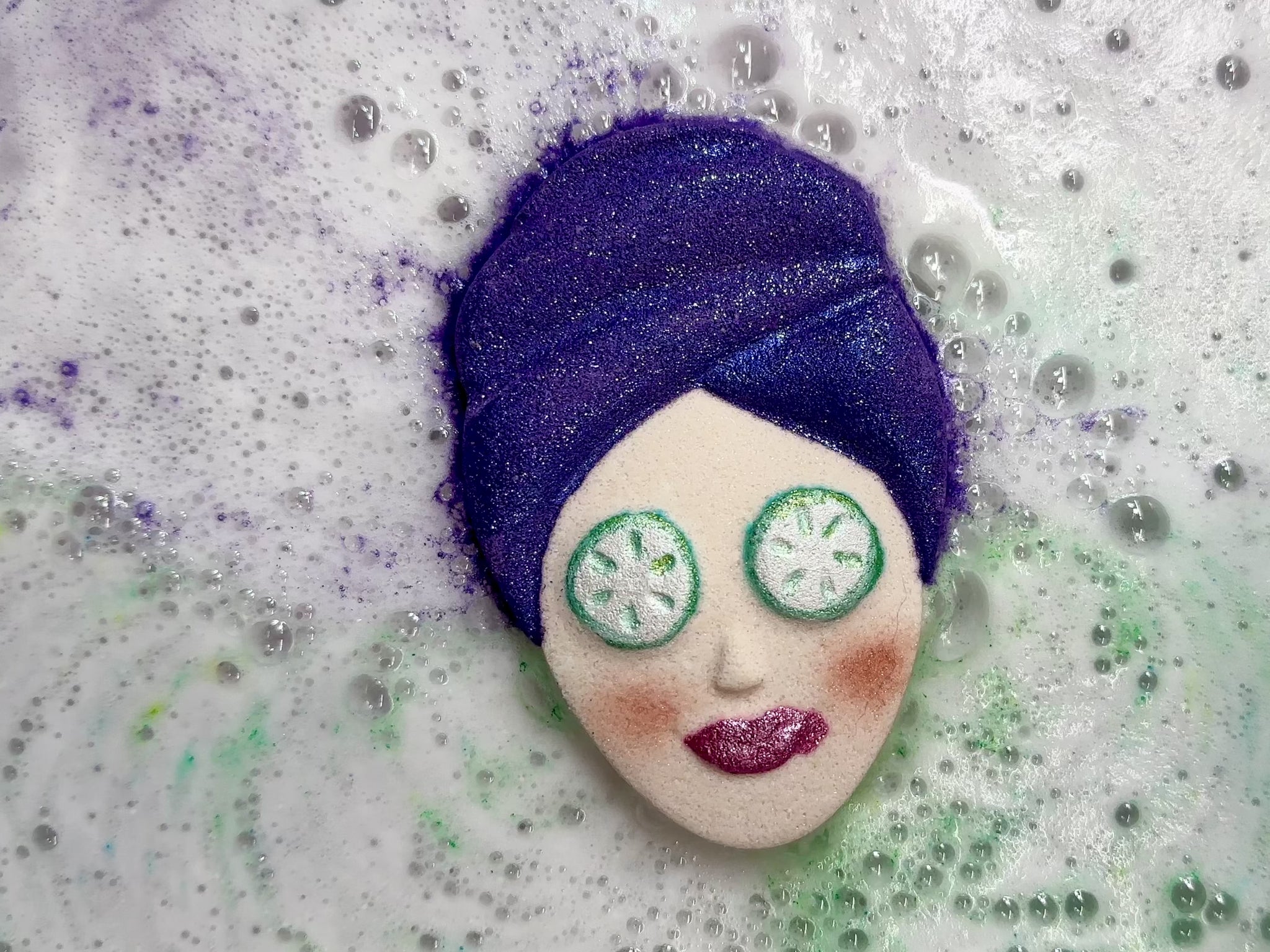 Spa Day Bath Bomb in Action